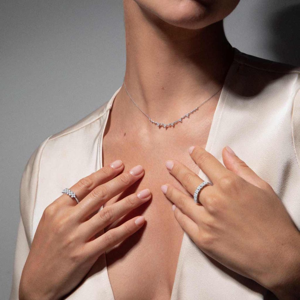 Gagantilla Diamonds Waterfall en Oro Blanco de 18 Kt