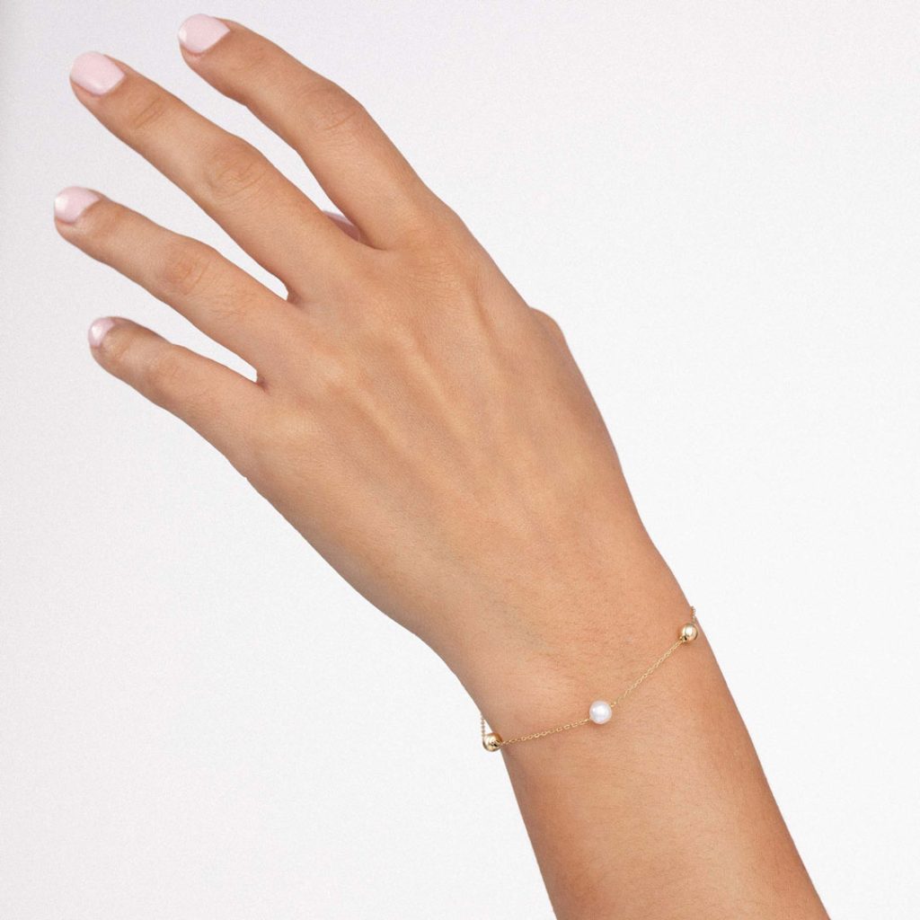 Pulsera Mabi Blet Classic de Perlas en Oro Amarillo de 18 Kt