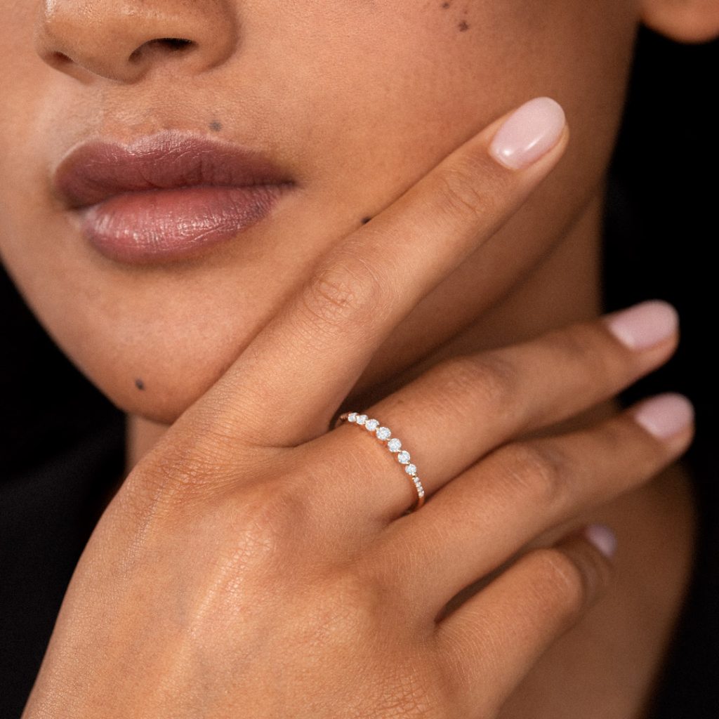 Sortija Mivi de diamantes en Oro Rosa